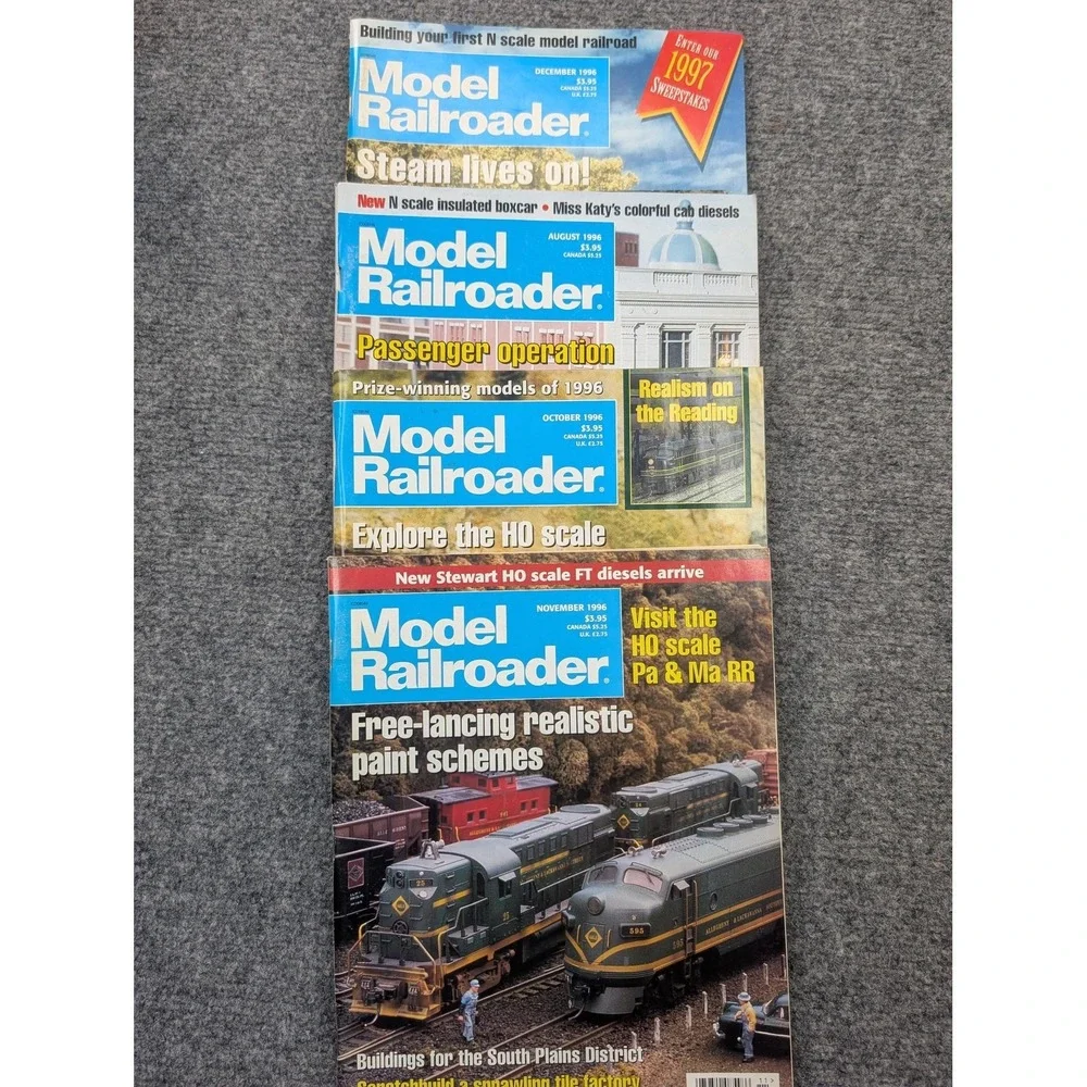 Vintage Model Railroader‎ Magazine Lot Of 6 Kalmbach 1997 Blue Covers USA